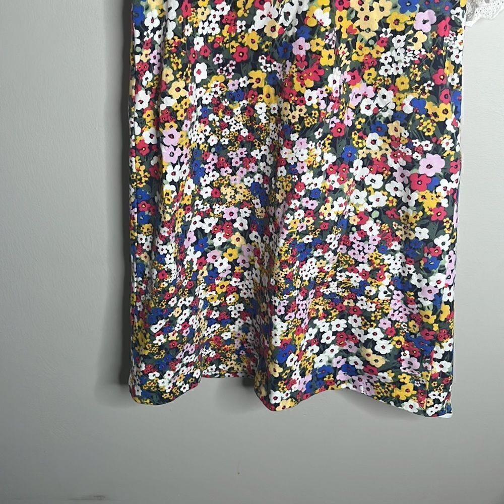 Women’s Ann Taylor Size XS Mini Dress Floral with Ruffled Sleeves - Picture 6 of 6